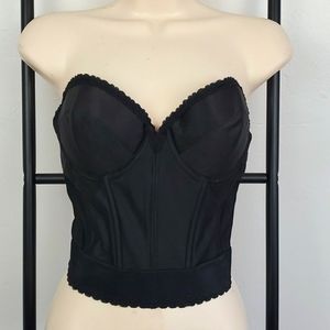 Vintage Subtract black corset  women  size 36C